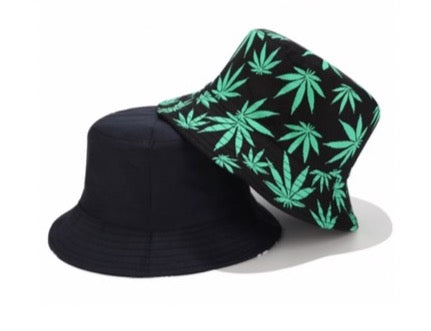 Bucket Hat - reversible- Greenleaf/Black 6-adult