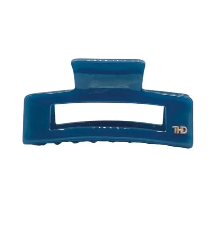 Acetate Rectangular Hair Claw in Blue Perennial