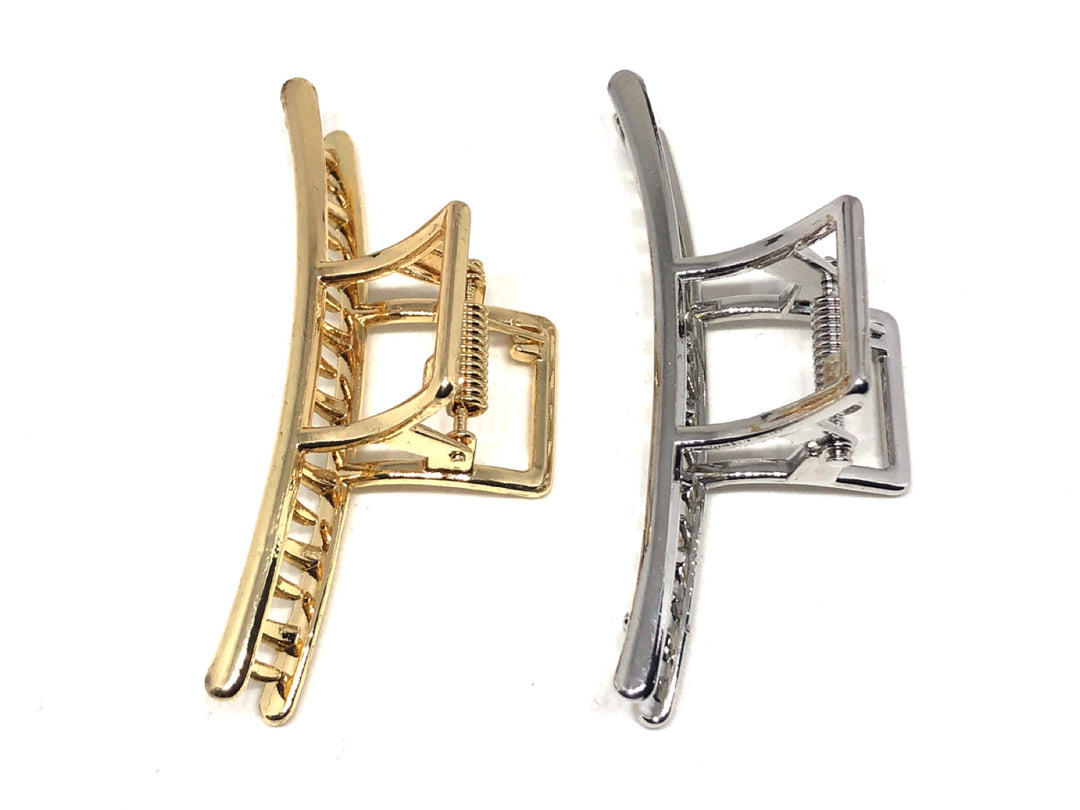 WS - Medium line hair claws in gold and silver 787099021122
