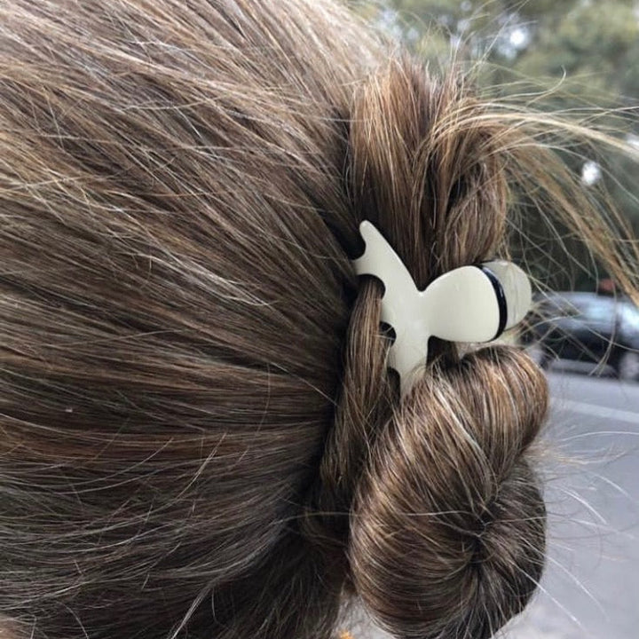 3 set small acetate hair claws - Cerulean Blue, Green Ash & Pirouette Pink