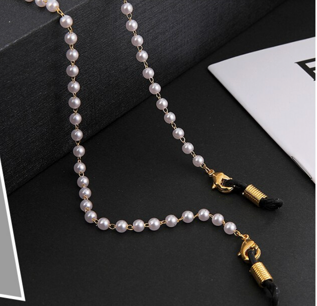 Glasses/ Sunglasses Chain Pearl - gold