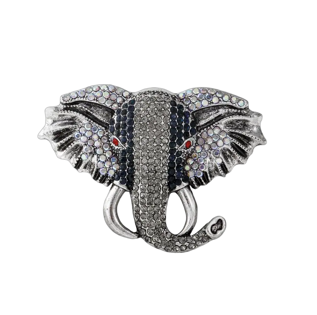 Maharani Elephant Brooch - Silver