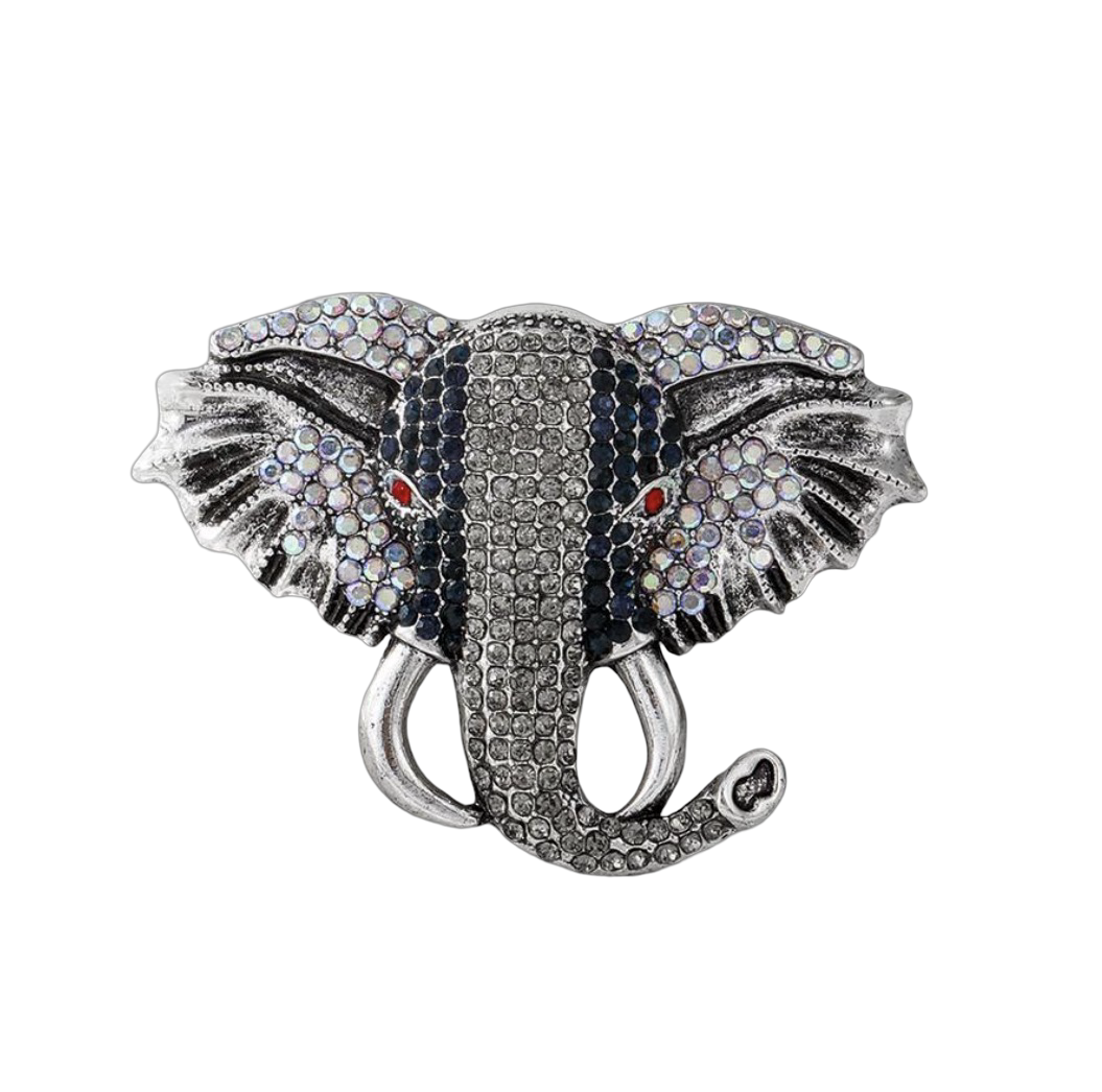 Maharani Elephant Brooch - Silver