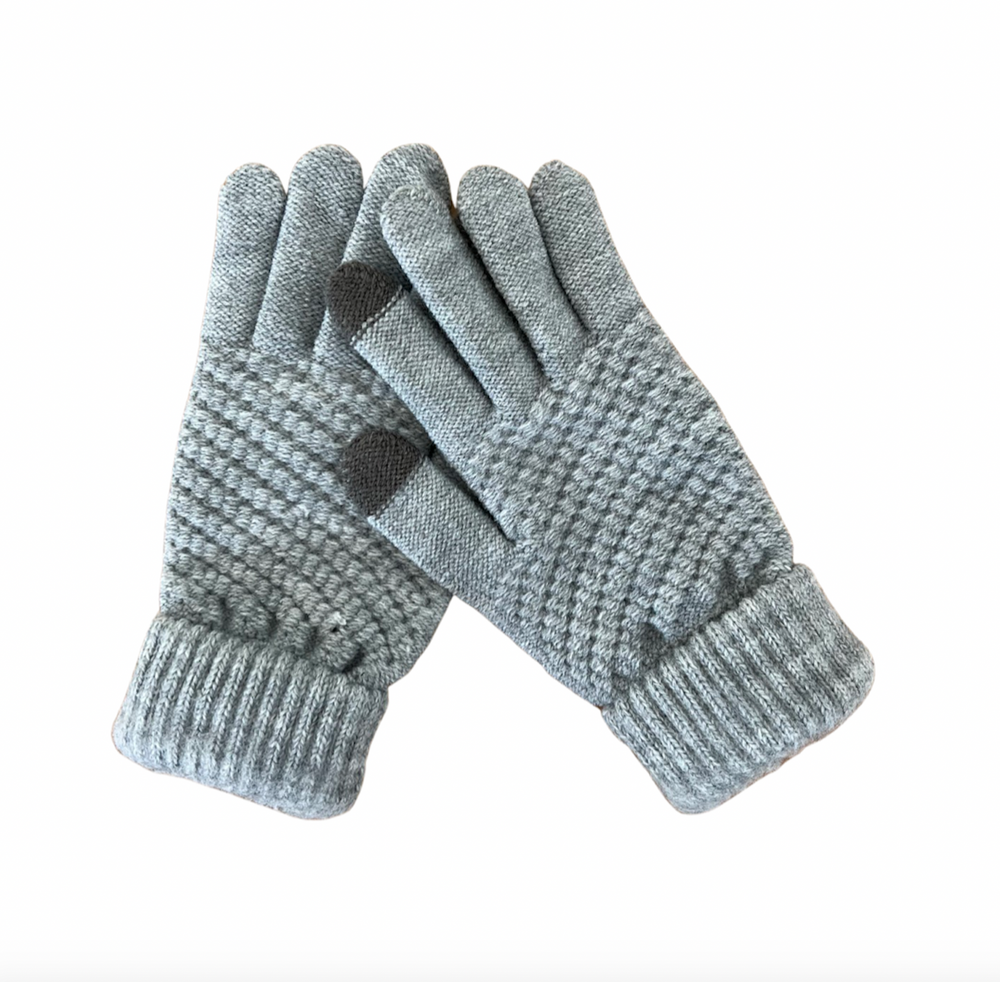 WS - Touchscreen Gloves Women - Woolblend Grey 757953170105