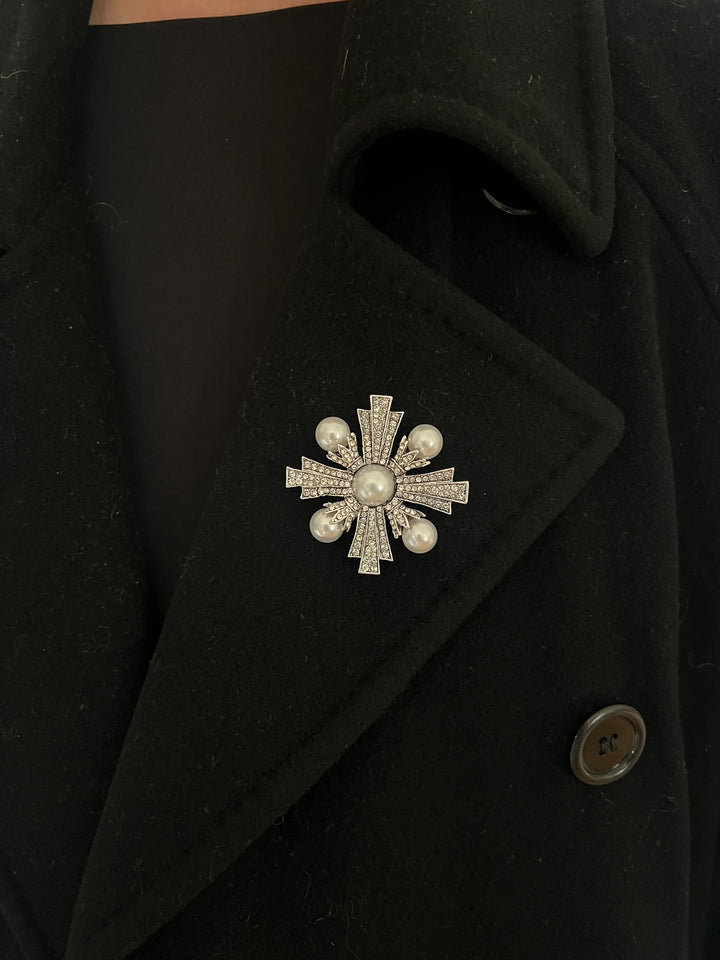 Brooch - Victoria Cross Pearl & Siver