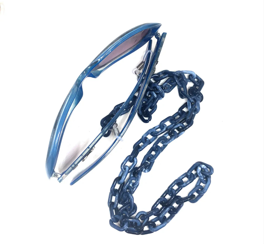 Glasses / Sunglass Chain - Blue & SIlver