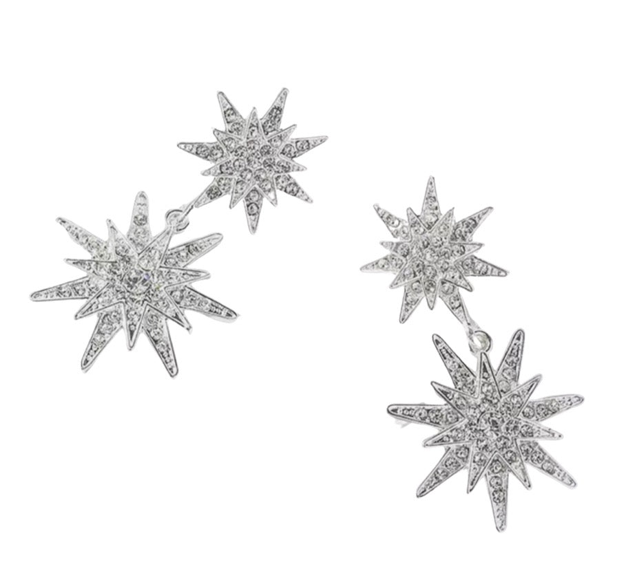 Silver Spark Earrings