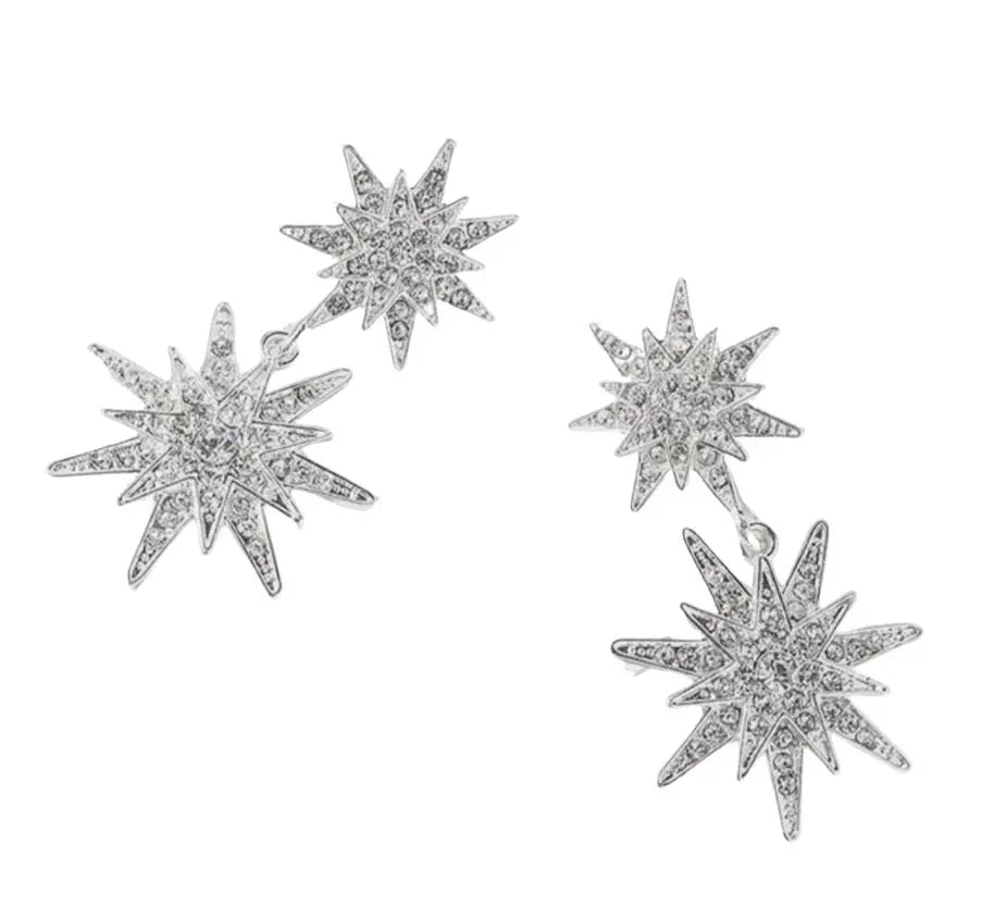 Silver Spark Earrings