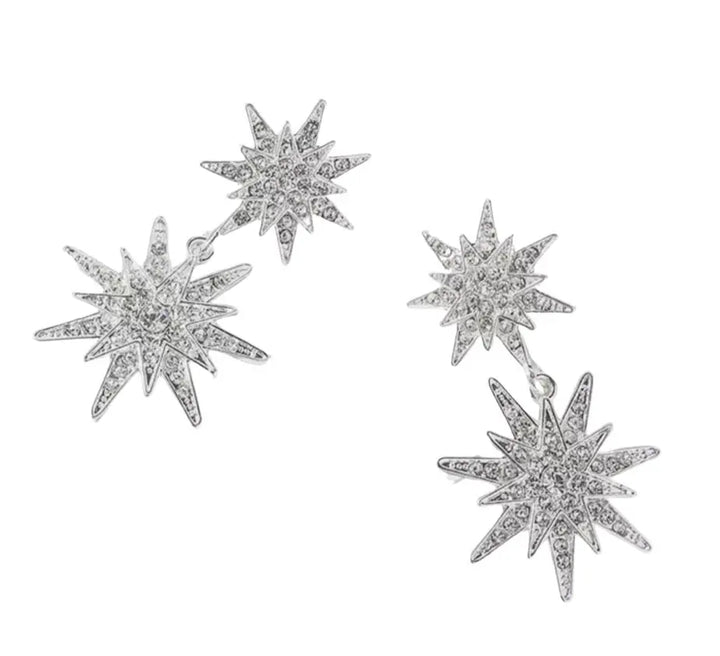 Silver Spark Earrings