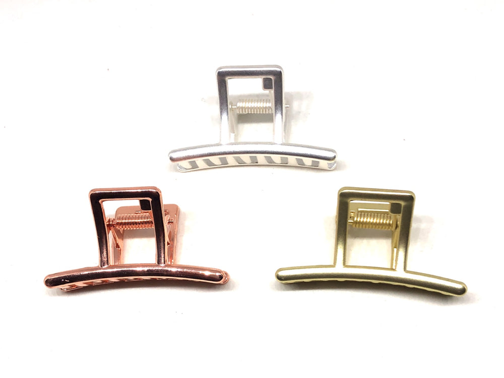 Mini Line Metal Hair Claws - Matt Gold, Matt Silver & Rose Gold