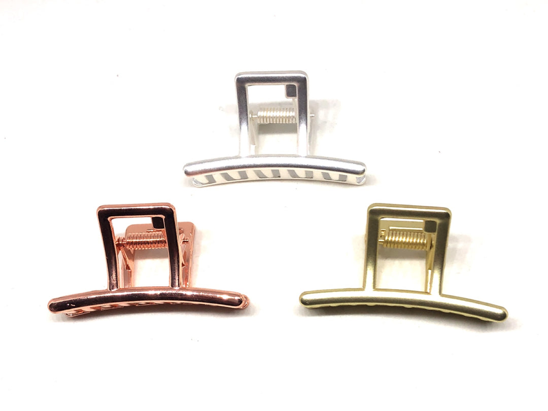 Mini Line Metal Hair Claws - Matt Gold, Matt Silver & Rose Gold