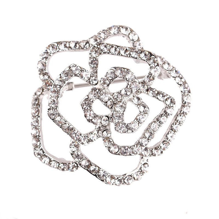 WS Brooch Crystal Camilia - Silver