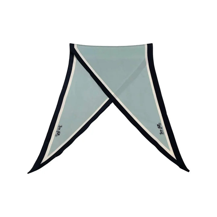 Neckscarf / Hairscarf - in Ice blue, white and Black