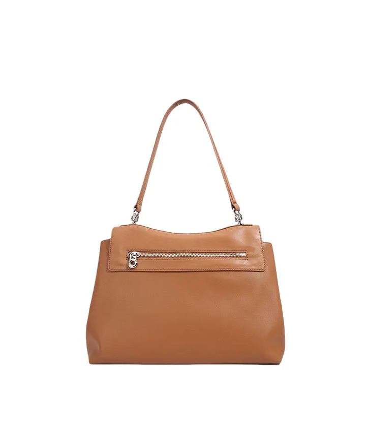 Lille Raffia and Cowhide bag - Tan