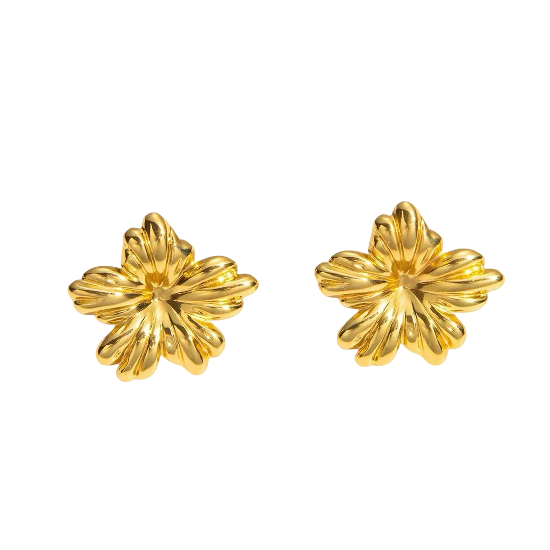 WS Aurelia Bloom  Gold Flower Earrings