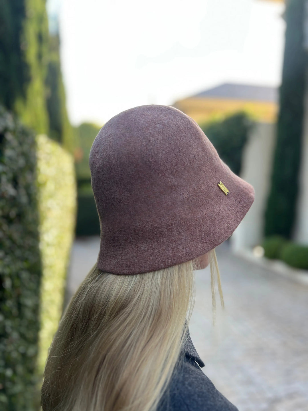 Boston Wool Cloche Hat- Brown
