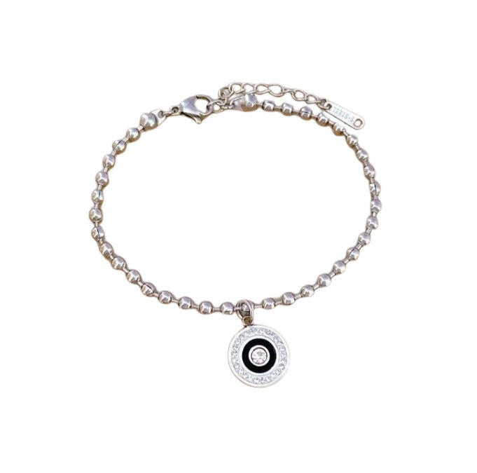 WS Evil Eye Titanium Bracelet - Silver