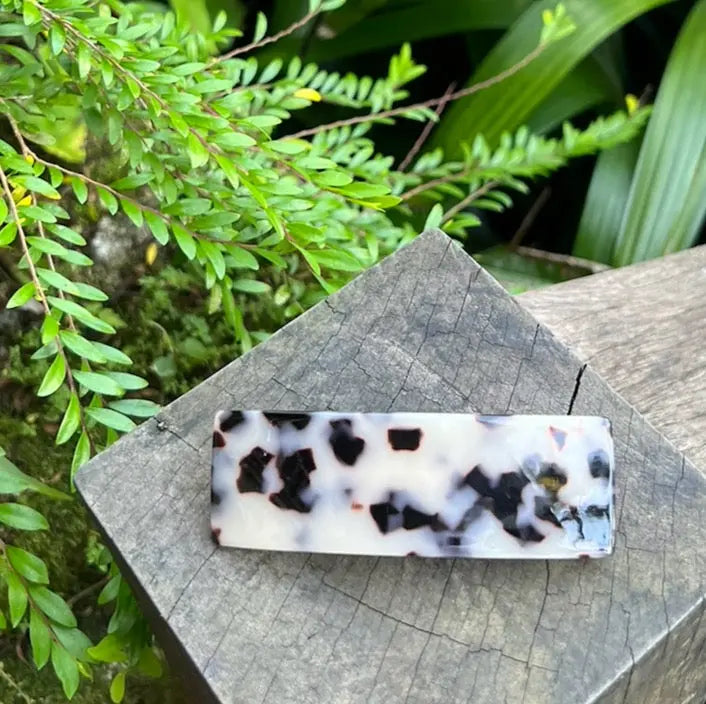 Acetate Barrette -  Oversized in Light Turtle