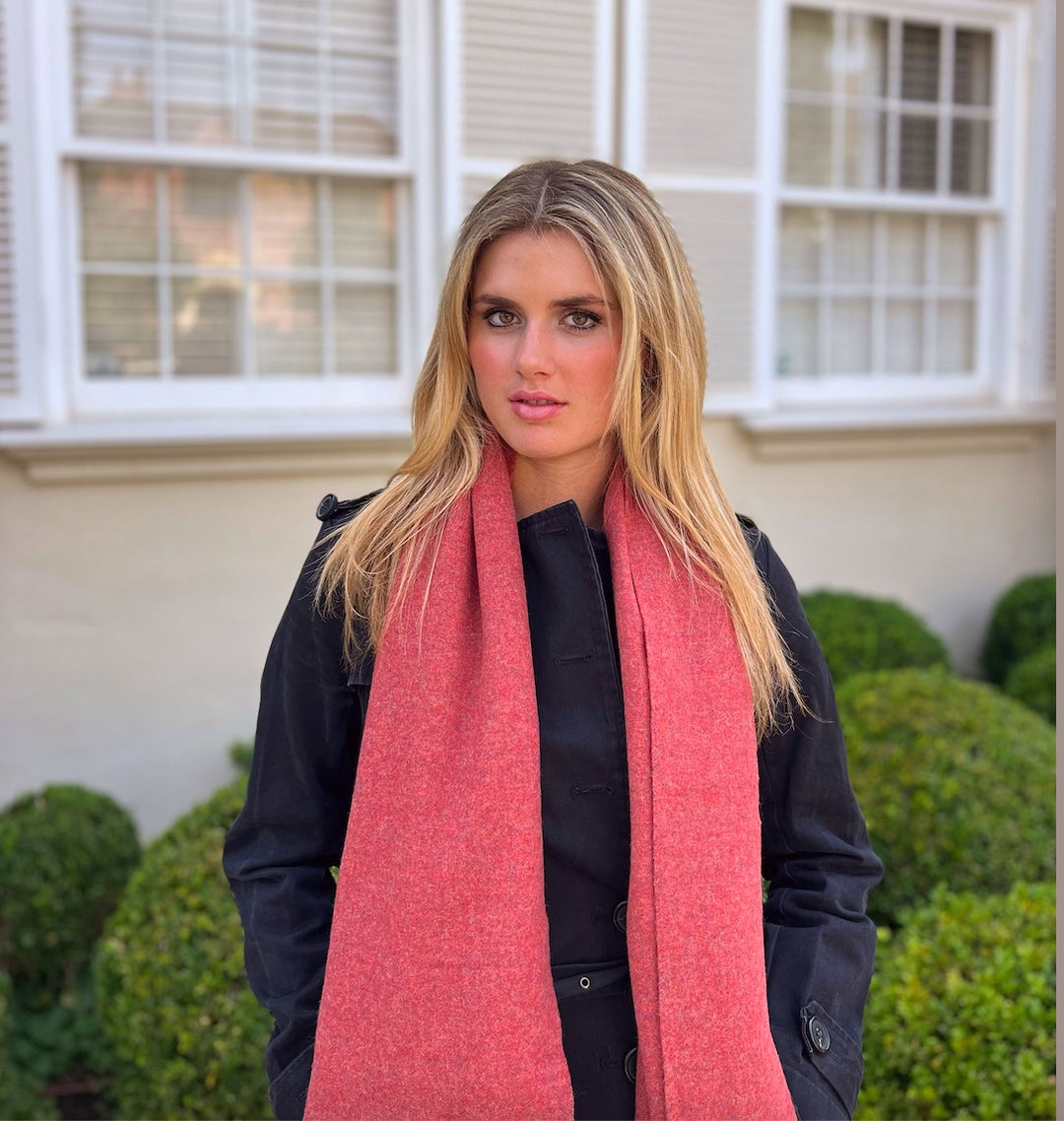 WS Premium Virgin 100% Wool Blanket Scarf-Rust 746935882020