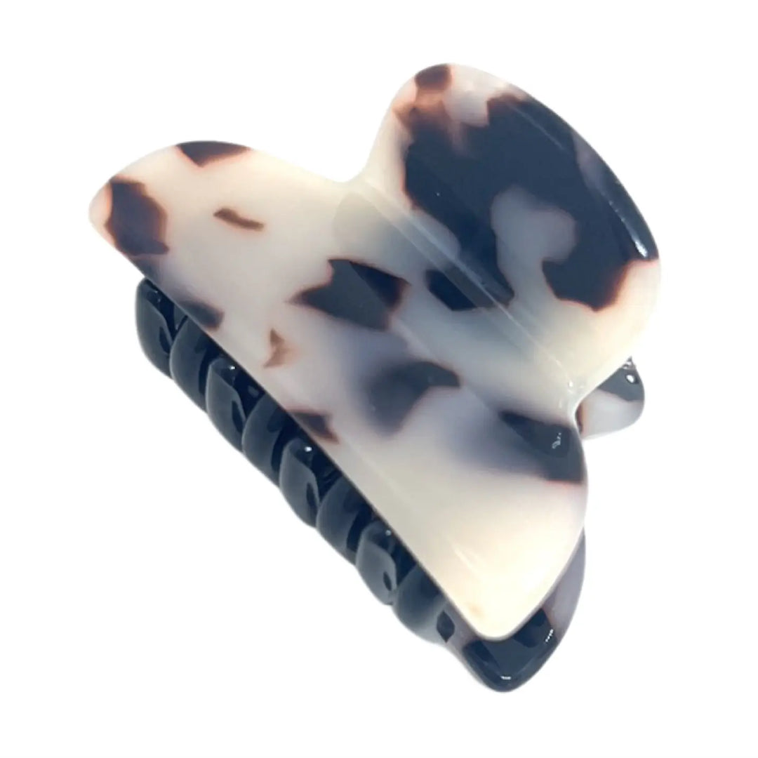 Acetate Small Hair Claw & crystals –  Light Turtle