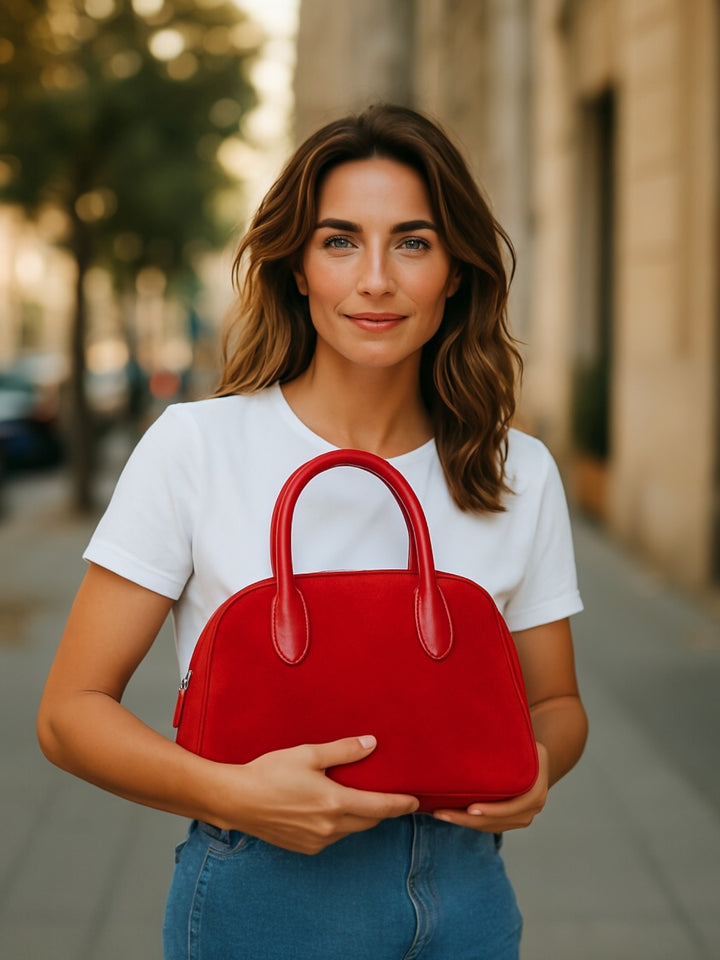 Houston Suede bag in Red