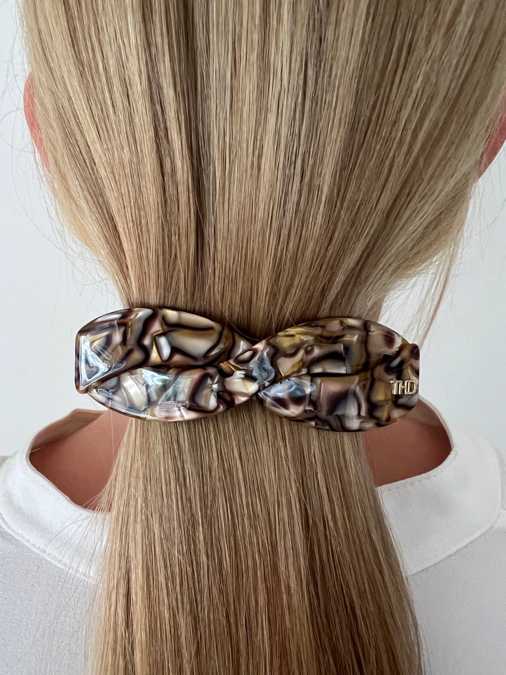 The Harmony Barrette - Gold Marble