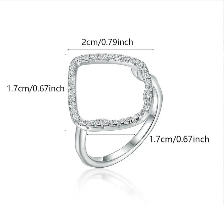 Rivière Diamond zirconia Sterling silver Ring