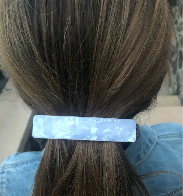 Acetate Barrette - Blue Pearl