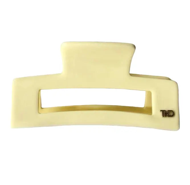 Acetate Rectangular Hair Claw in Yellow