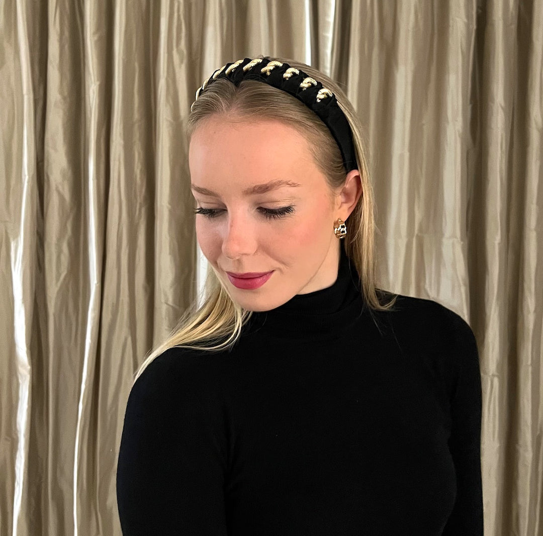 Headband - Braided Gold & Black