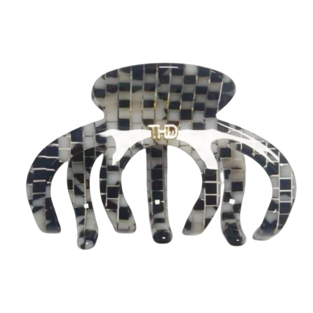 Acetate Octopus Hair Claw 6.8cm in Monochrome HairFlairAus by THD