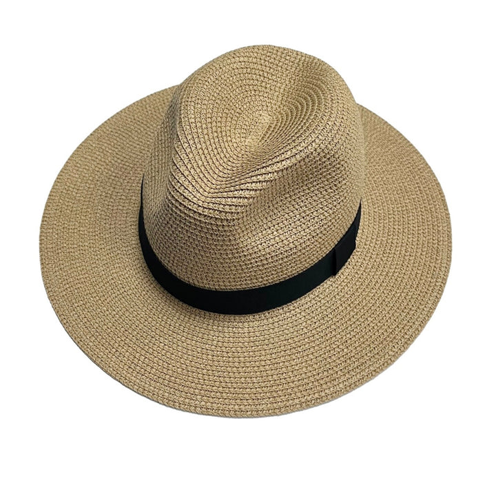 Panama Foldable Hat Unisex Medium  Golden
