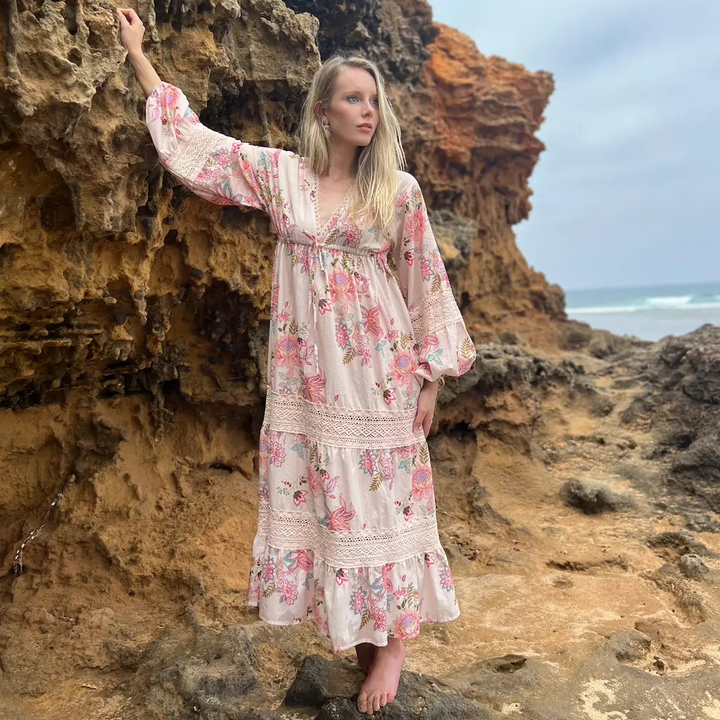 WS Josephine Lace Cotton Dress - Pink - Hero