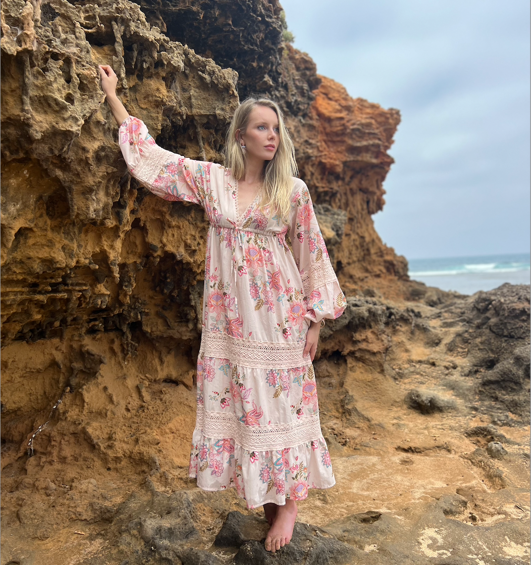 Josephine Lace Cotton Dress