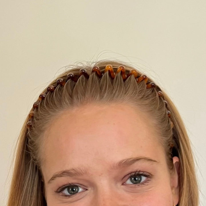 Acetate Wave Headband - Classic Brown Tortoise