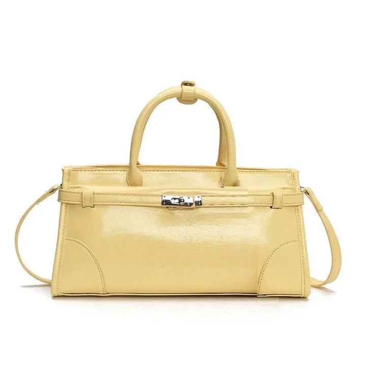 Oxford Vegan Leather Bag - Yellow
