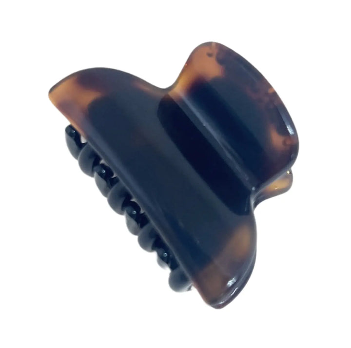 Acetate Small Hair Claw & crystals –   Dark Tortoise