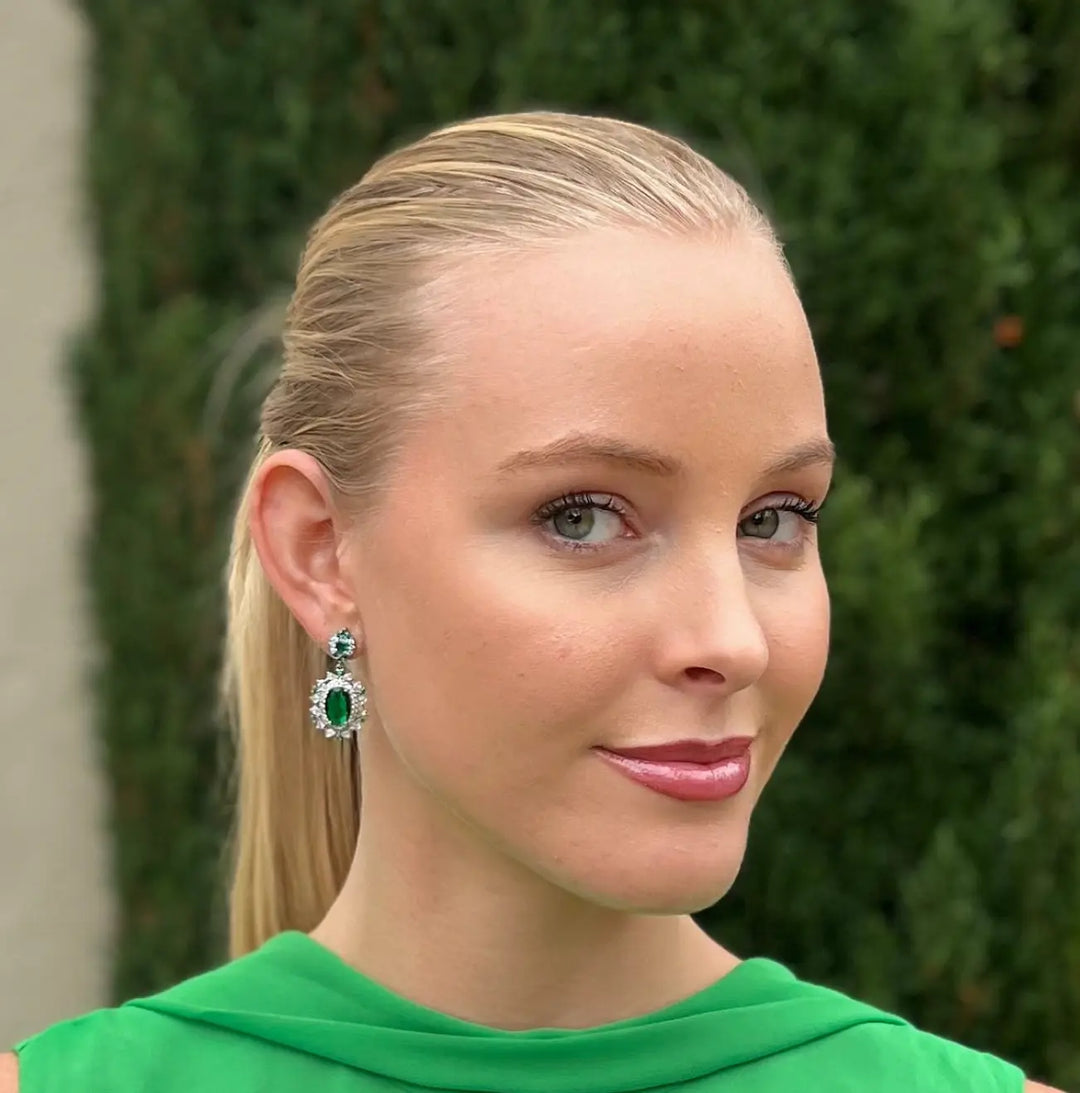 Verdell Emerald & Diamond Earrings