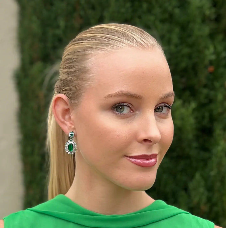 Verdell Emerald & Diamond Earrings