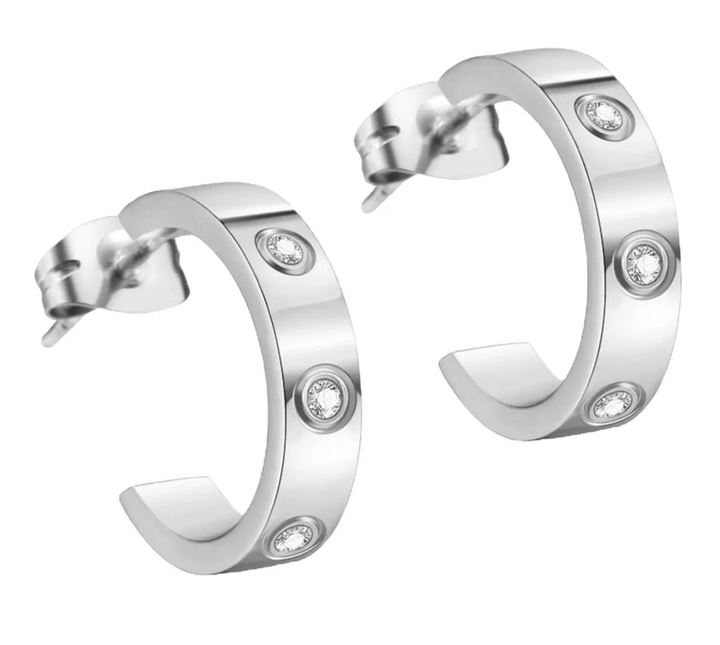 Octavia zirconia Silver necklace