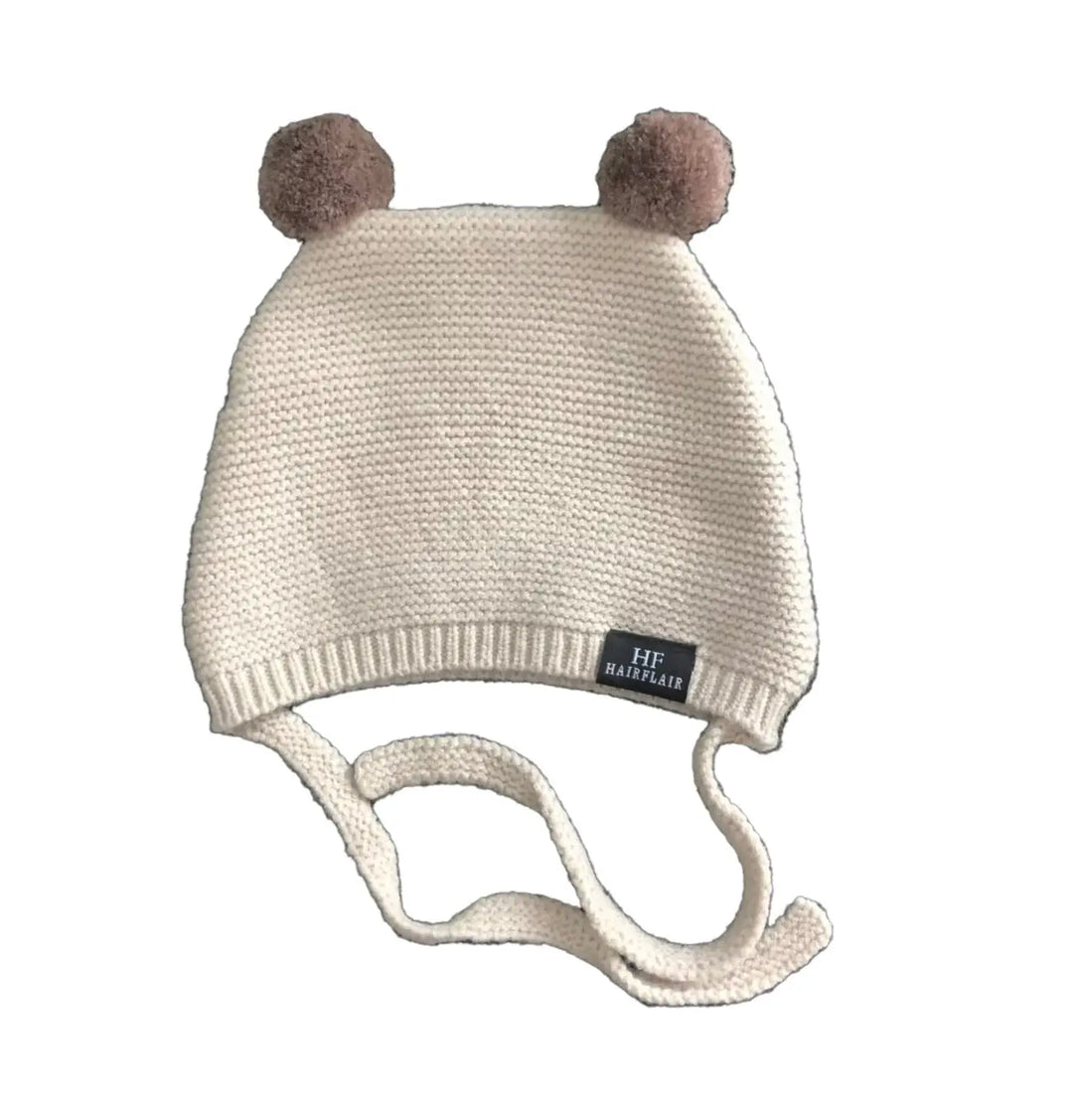 KIDS BEANIE knitted oatmeal PP 3m - 3yr