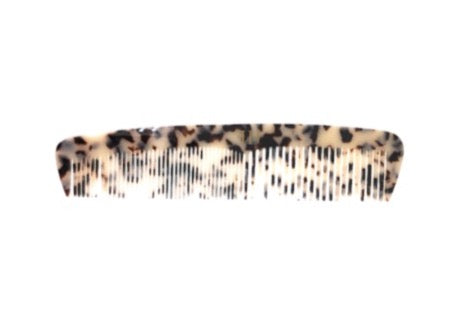 Acetate Two teeth Comb in Light Turtle