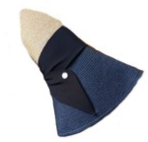 Premium Foldable Fisherman Hat with Bow in Black & Natural
