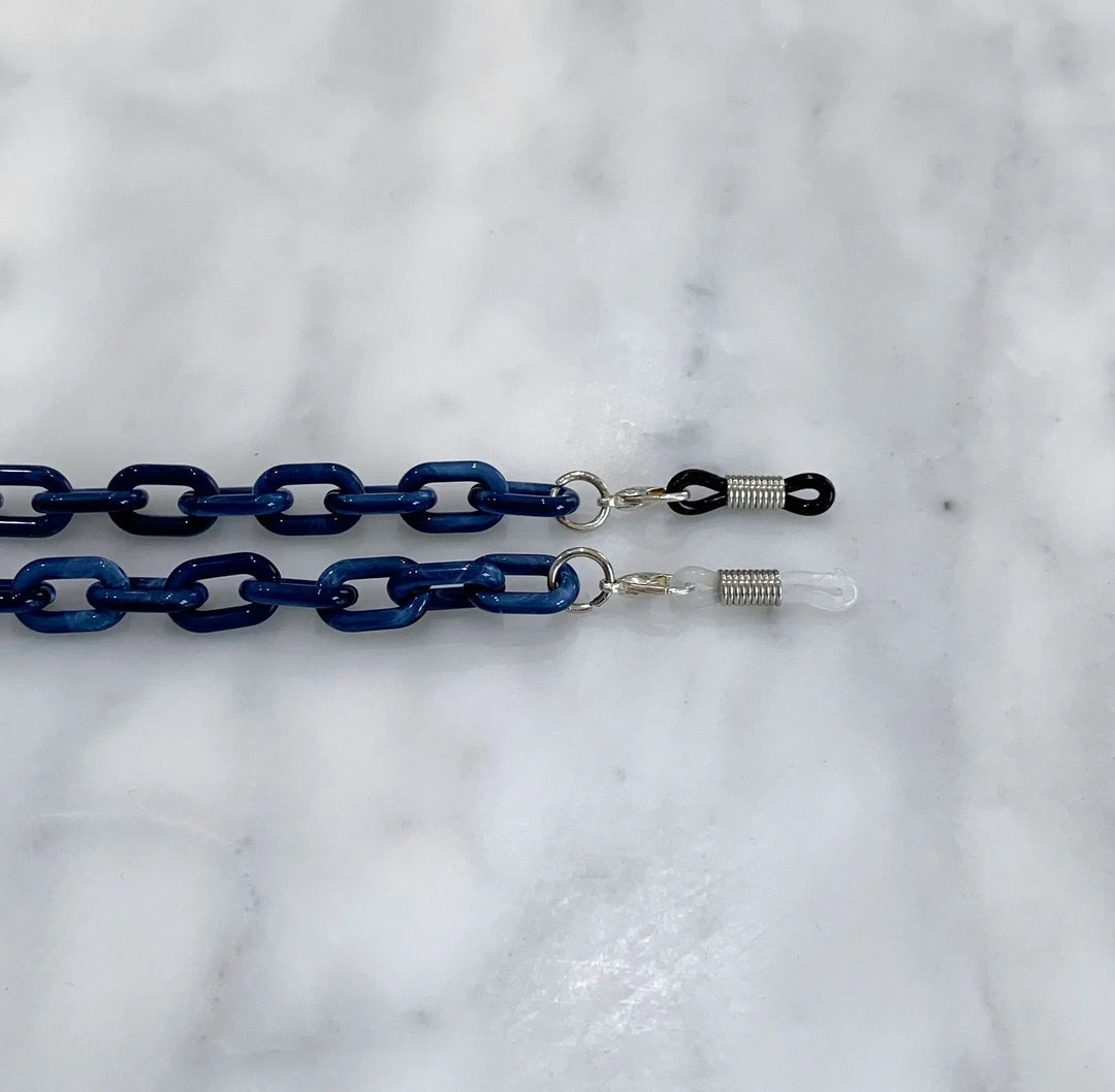 Glasses / Sunglass Chain - Blue & SIlver