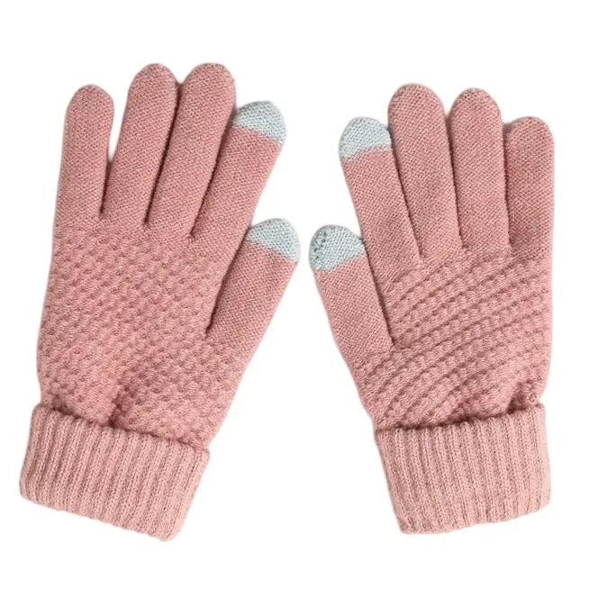 Ws - Touchscreen Gloves Women - Woolblend pink