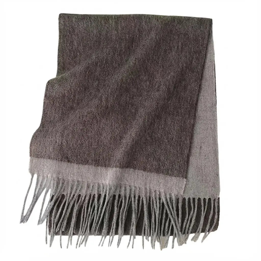 WS - Edge Wool Scarf -Grey/Grey