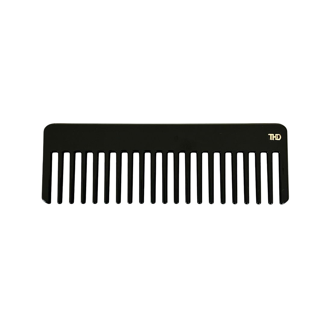 Acetate Detangle Hair Comb in Black