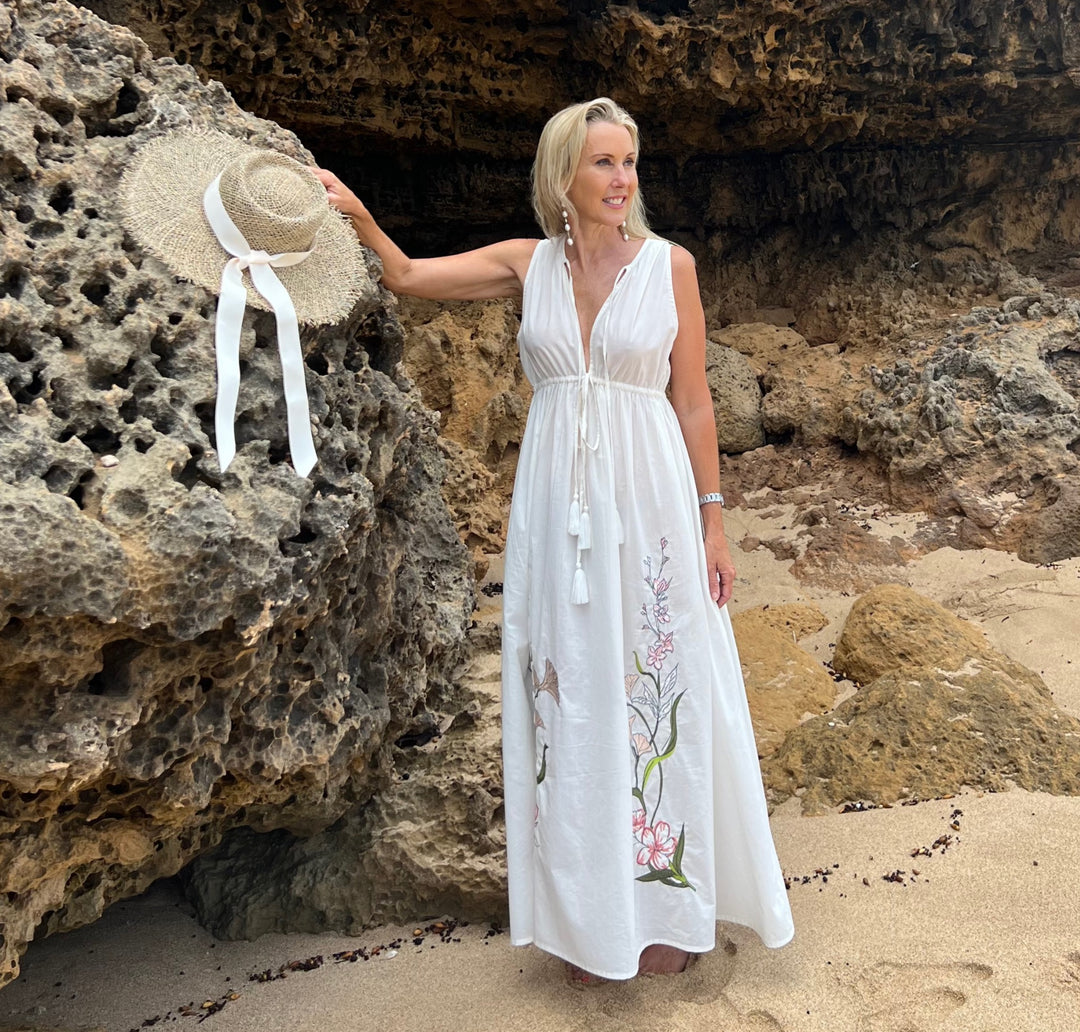 Elise Embroidered Cotton Dress
