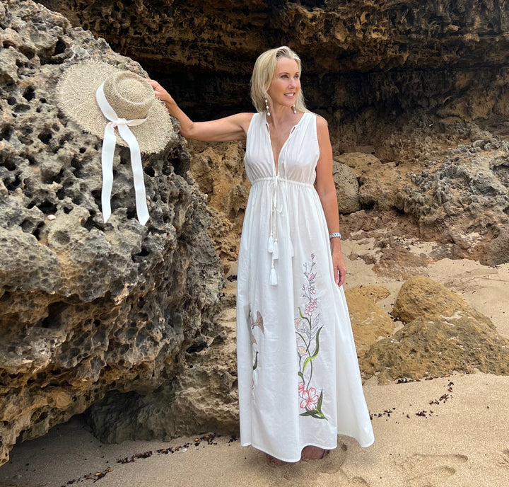 Elise Embroidered Cotton Dress
