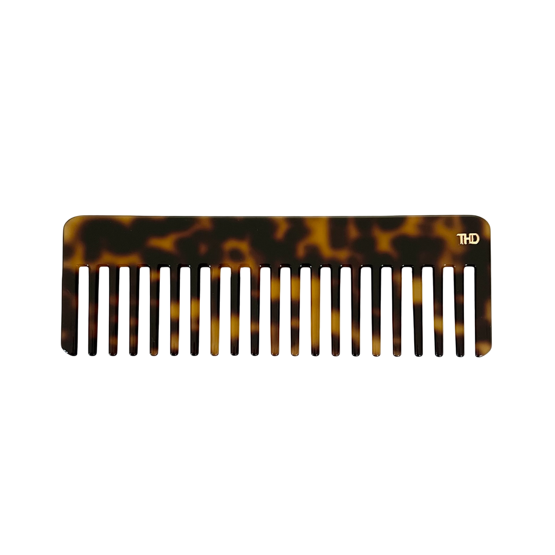 WS - Acetate Detangle Comb in Dark Tortoise
